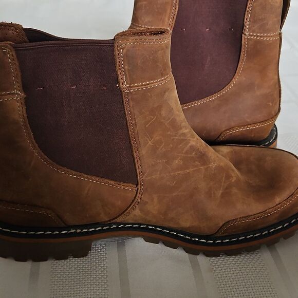 Brown Leather Ankle Waterproof Boots - Picture 9 of 16